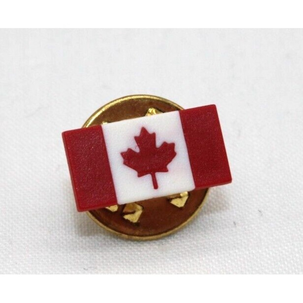 Canada Flag Pin Small Lapel Hat Pinback Mini Canadian Maple Leaf Butterfly Clasp